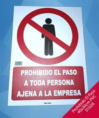 Foto principal PROHIBIDO EL PASO PERS.AJENA EMPRES