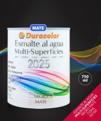 Foto principal ESMALTE AL AGUA MULTI-SUPERFICIES NEGRO MATE 750ml