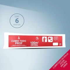 Foto principal CUBRETODO EN ROLLOS 2X50M. 6 MICRAS