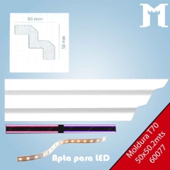 Foto principal MOLDURA T 70 50X50MM.X2M. 13082-9