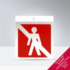 Foto principal SIGNO INTERNACIONAL MINI PROHIBIDO EL PASO SILUETA 90X90MM