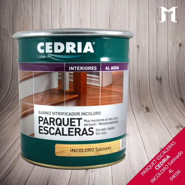 Foto principal BARNIZ PARQUETS Y ESCALERA SATINADO CEDRIA 4L