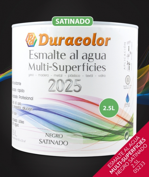 Foto principal ESMALTE AL AGUA MULTISUPERFICIES NEGRO SATINADO 2.5L