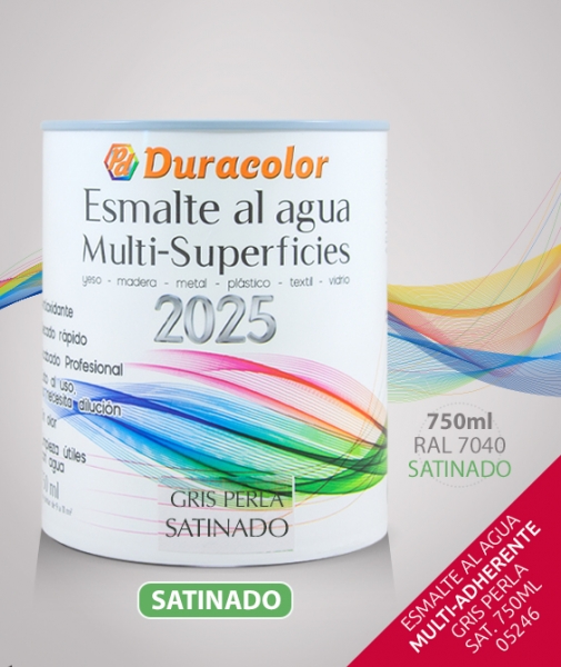Foto principal ESMALTE AL AGUA MULTISUPERFICIES GRIS PERLA SATINADO 750ML