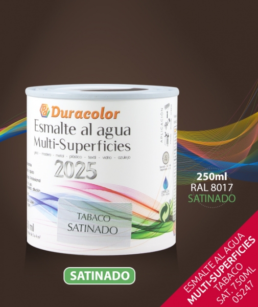 Foto principal ESMALTE AL AGUA MULTISUPERFICIES TABACO SATINADO 250ML