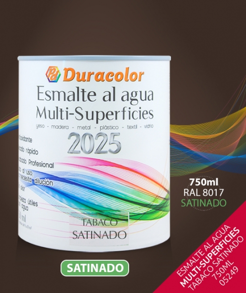 Foto principal ESMALTE AL AGUA MULTISUPERFICIES TABACO SATINADO 750ML