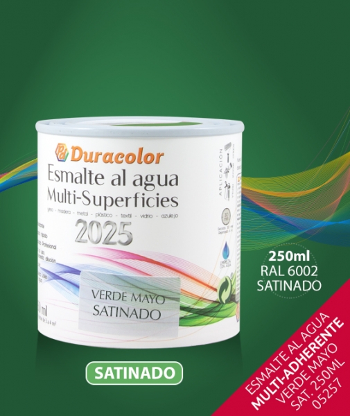 Foto principal ESMALTE AL AGUA MULTISUPERFICIES VERDE MAYO SATINADO 250ML