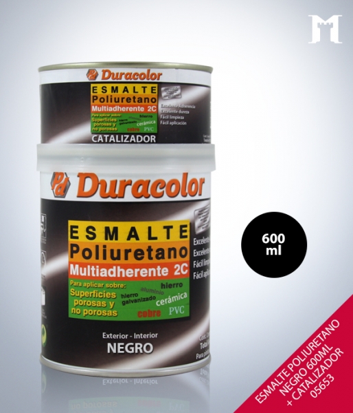 Foto principal ESMALTE POLIURETANO NEGRO + CATALIZADOR 600ML