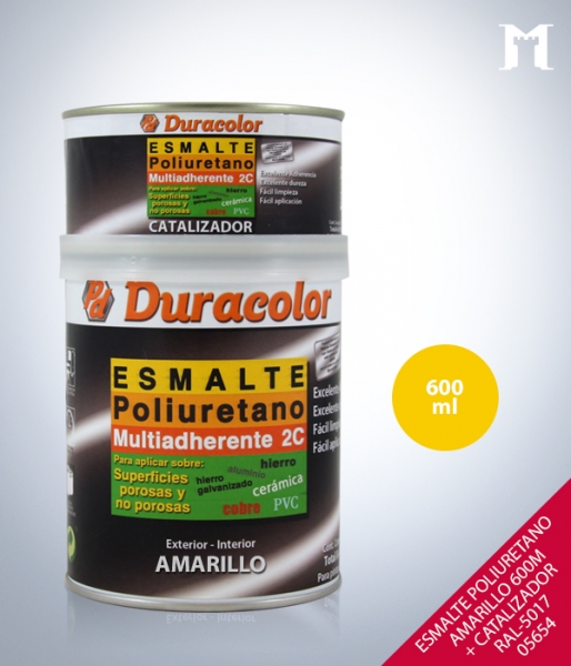 Foto principal ESMALTE POLIURETANO AMARILLO + CATALIZADOR RAL-1021 600ML