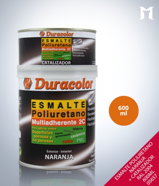 Foto principal ESMALTE POLIURETANO NARANJA + CATALIZADOR RAL 2004 600ML