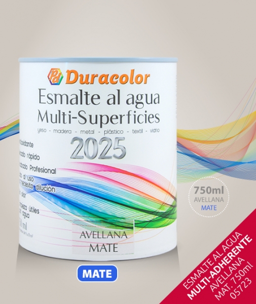 Foto principal ESMALTE AL AGUA MULTISUPERFICIES AVELLANA MATE 750ml