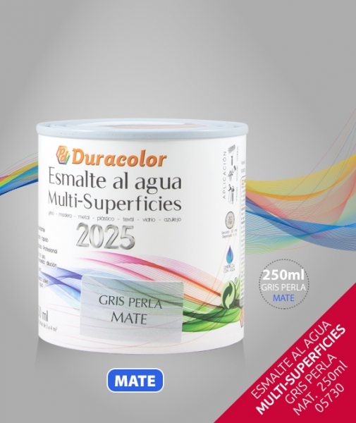 Foto principal ESMALTE AL AGUA MULTISUPERFICIES GRIS PERLA MATE 250ml