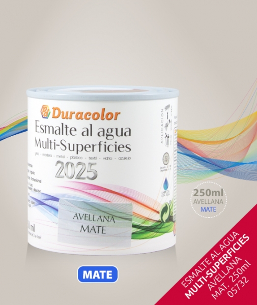 Foto principal ESMALTE AL AGUA MULTISUPERFICIES AVELLANA MATE 250ml