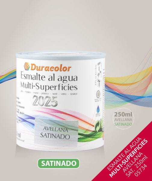 Foto principal ESMALTE AL AGUA MULTISUPERFICIES AVELLANA SATINADO 250ml