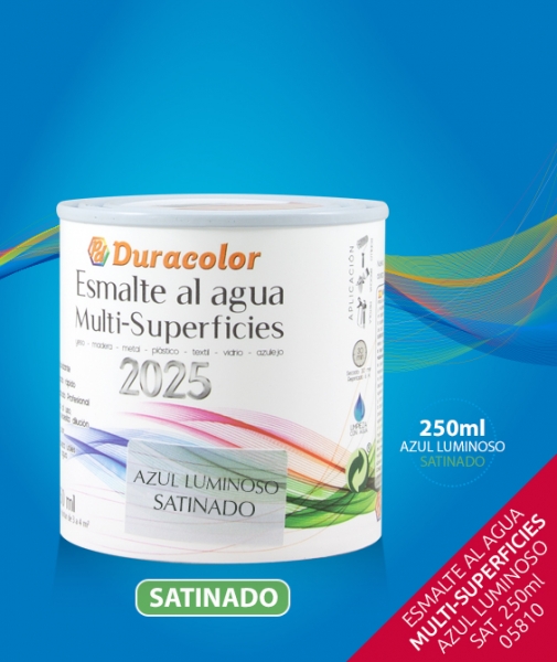Foto principal ESMALTE AL AGUA MULTISUPERFICIE AZUL LUMINOSO SATINADO 250ml