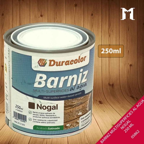 Foto principal BARNIZ MULTISUPER.AGUA NOGAL 250ML.