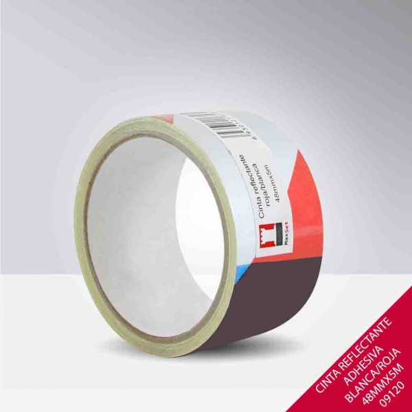 Foto principal CINTA REFLECTANTE ADHESIVA BLANCA/ROJA 48MMX5M