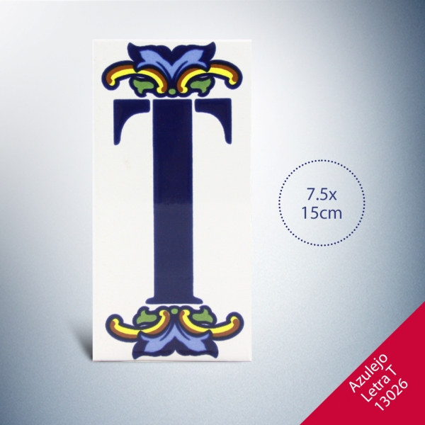 Foto principal AZULEJO LETRA T medidas 7.5x15cm
