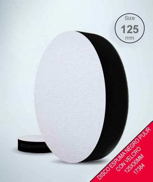Foto principal DISCO ESPUMA PUL.C/VEL. NEGRO 125MM