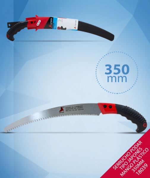 Foto principal SERRUCHO PODAR CURVO TIPO JAPONÉS MANGO DE PLÁSTICO 350MM