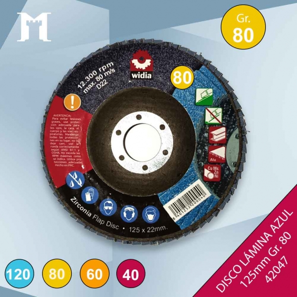 Foto principal DISCO LAMINA AZUL 125MM. GR.80