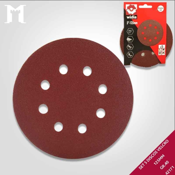 Foto principal SET (5 DISCOS VELCRO) 125MM GR. 40