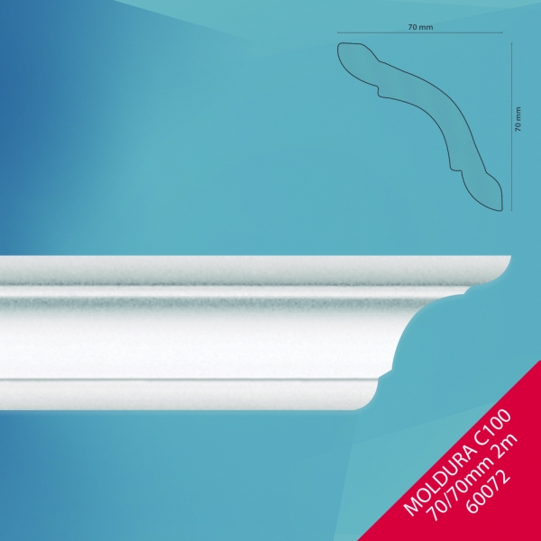 Foto principal MOLDURA C100 70/70mm 2m 13031