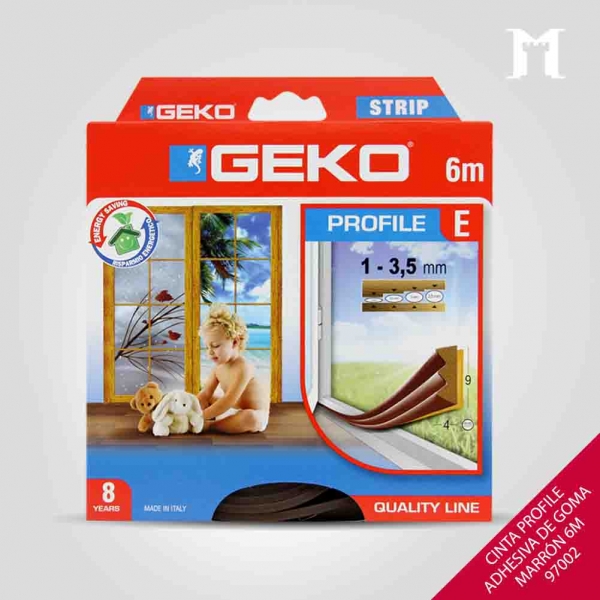 Foto principal BURLETE PERFIL E DE GOMA ADHESIVO MARRÓN 6M