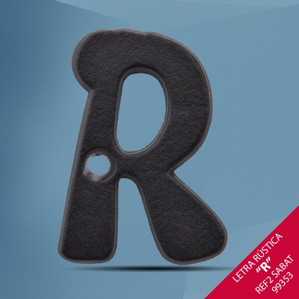 Foto principal LETRA R RÚSTICA REF2 SABAT