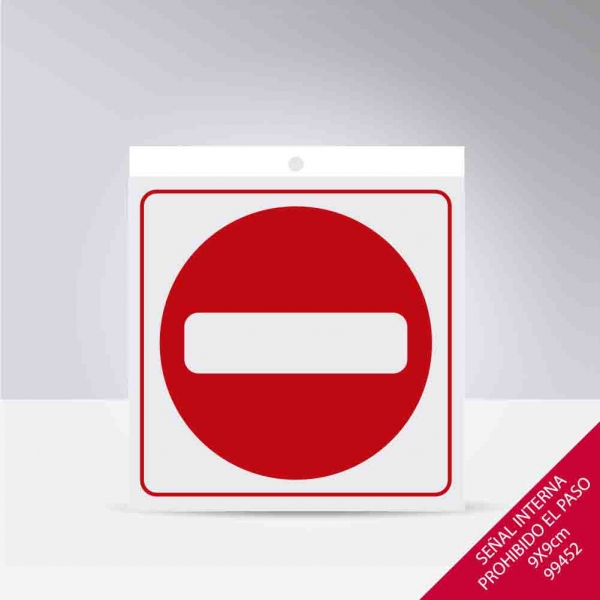 Foto principal SIGNO INTERNACIONAL MINI PROHIBIDO EL PASO SEÑAL 90X90MM