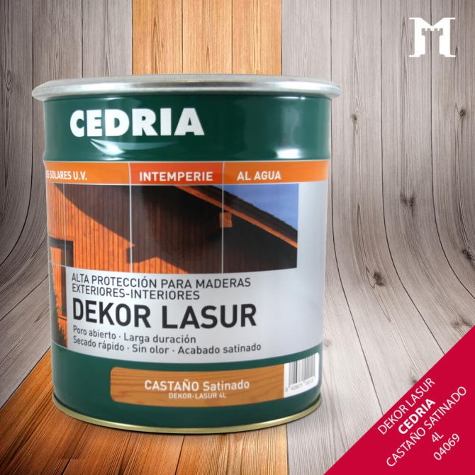 Barniz Sol Lasur Alta Protección para Maderas CEDRIA